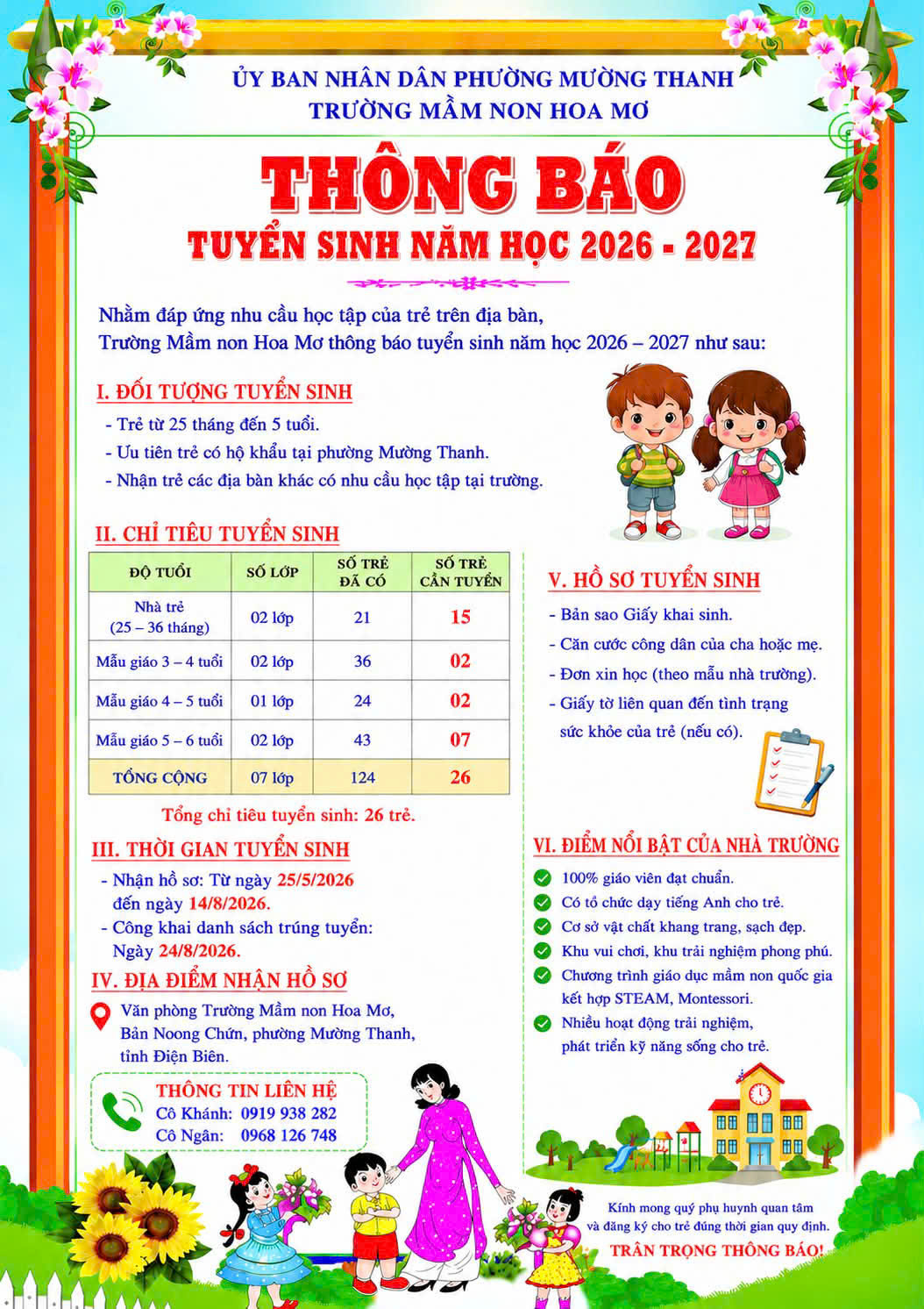 Thông báo tuyển sinh